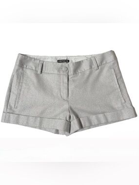 Express Silver Metallic Shorts
